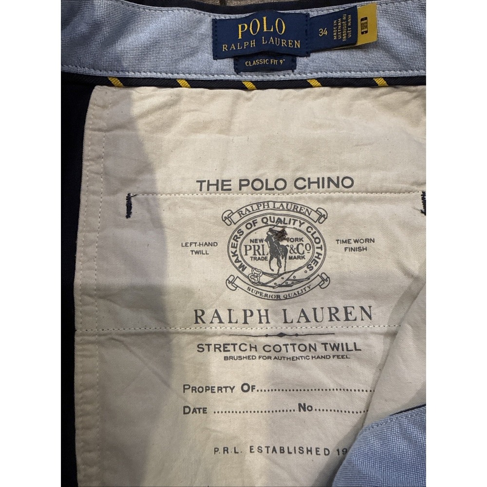 Polo Ralph Lauren Shorts Men's Size 34 Navy Blue - Picture 4 of 5